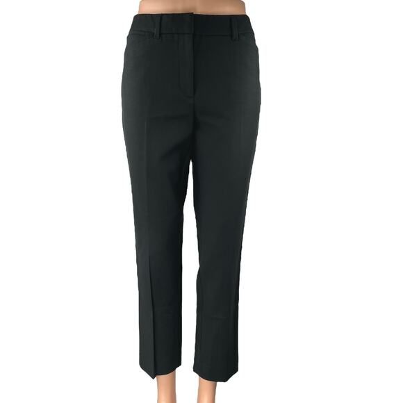 The Slim Women's Black Straight Leg Mid Rise Ankle Trousers Dress Pants Size 4 - Picture 1 of 5